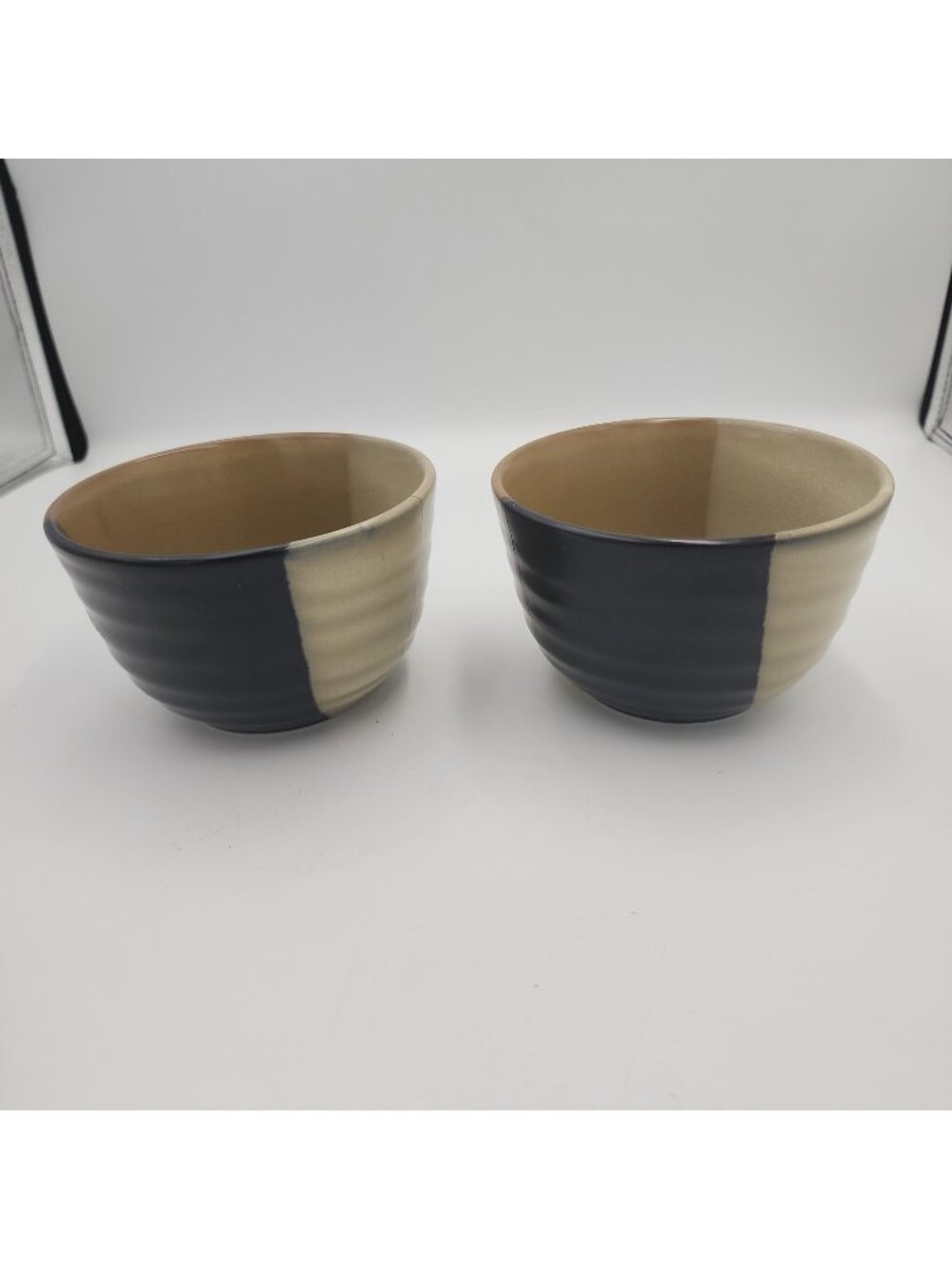 Sango Gold Dust Black 5.25” Bowls Set Of 2